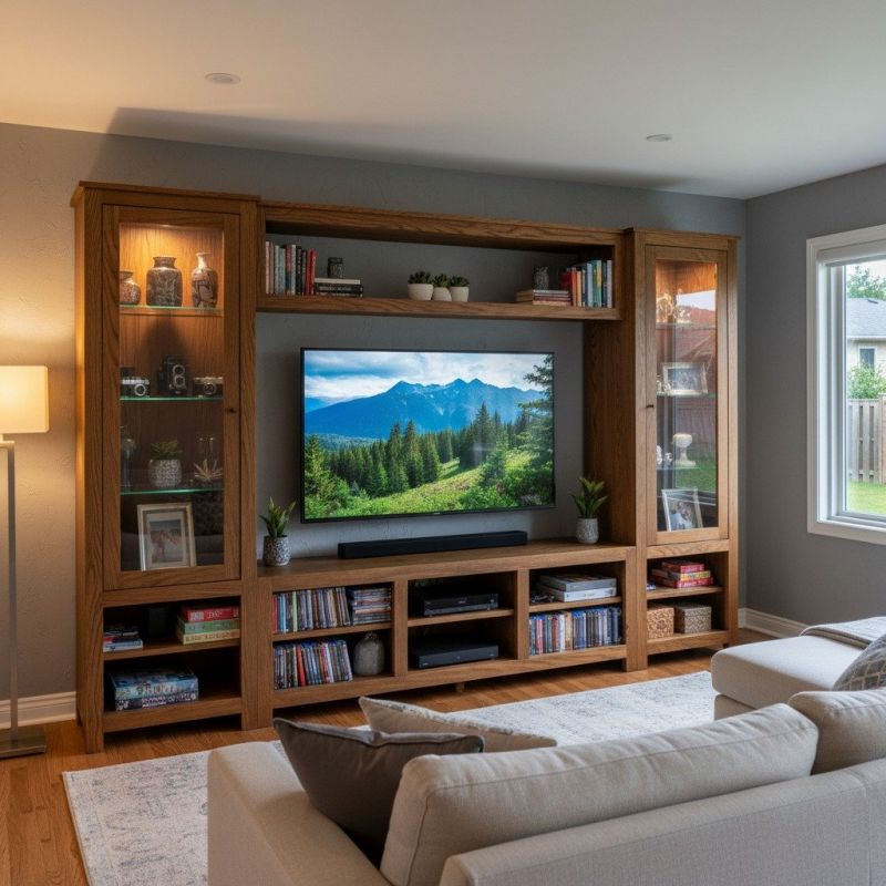 Entertainment Center Installation detail